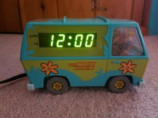 Vintage 1999 Scooby Doo Mystery Machine Nightlight Digital Alarm Clock Vtg