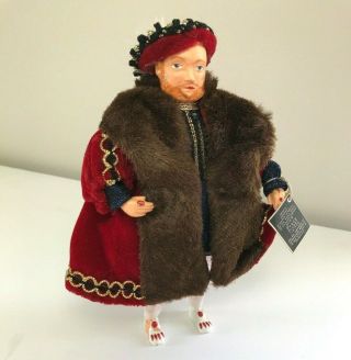 Peggy Nisbet King Henry Viii 8th Vintage Doll In Red Coat & Hat W/ Tag
