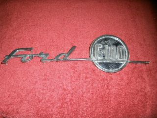 Vintage 1955 Ford F - 100 Fender Emblem Pt16721 Broke 1950s Pickup Truck Hot Rod