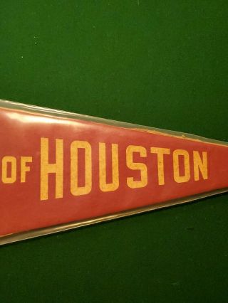 University Of Houston Cougars Felt Pennant 12X29 RARE old vintage 4