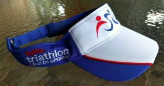 Hyvee Triathlon Sun Visor Hat Vintage Cool Rare