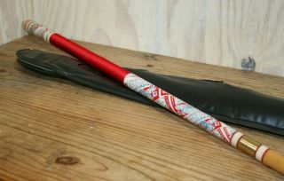 Vintage 21 oz Budweiser Pool Cue Stick w/Case Red Made In Taiwan 2