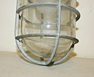 Vintage Appleton Form 200 Explosion Proof Industrial Light Fixture w/Cage,  Glass 4