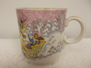 Vintage Lomonosov Snow Sleigh Horses Porcelain Coffee Tea Cup Mug Russia Made 4