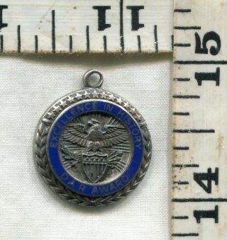 Vintage Sterling Bracelet Charm 74343 Heavy Htf Enameled D.  A.  R.  Charm $24.  00