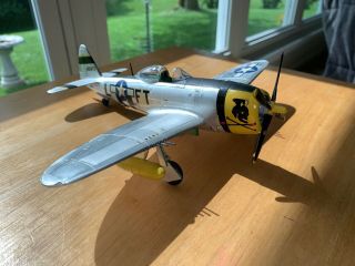 (Pro?) Built 1:48 Scale P - 47D Thunderbolt WW2 Fighter Vintage 1964 Hawk Kit Rare 3