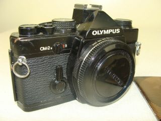 Olympus Om - 2n 35mm Vintage Film Camera Body Only Black Md W/ Manuals