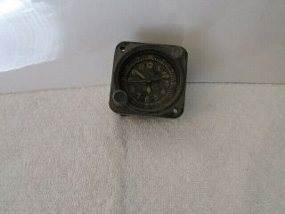 Vintage Usa Wwii Waltham Aircraft Clock 22 Jewels Type A13a Usa Made