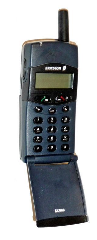 Ericsson Lx 588 Vintage Cellular Flip Phone Mobile Telephone W/ Belt Clip Lx588