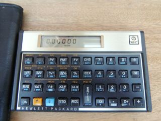 Vintage Hp 12c Financial Calculator With Case Made In Brazil