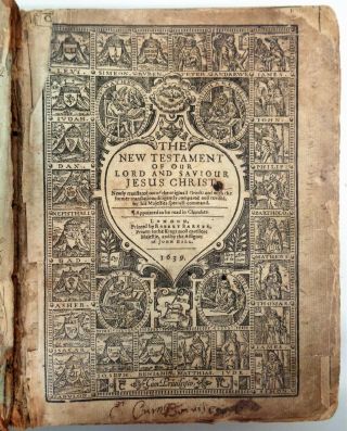 1639 King James Holy Bible Old Testaments Apocrypha Black - Letter