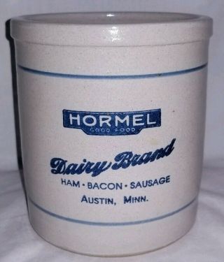 Vintage Red Wing Stoneware Pottery Hormel Dairy Brand Beater Jar