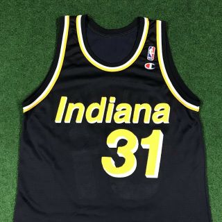 VTG Champion Indiana Pacers Reggie Miller Jersey NBA Basketball Size 44 4