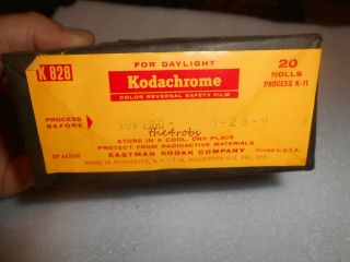 20 Rolls Kodak Kodachrome K 828 Daylight Film In Boxes Expired Nov.  1960