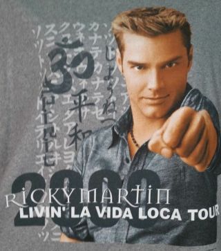 Ricky Martin T Shirt S Tour 2000 Vintage La Vida Loca