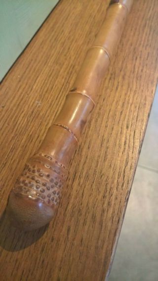 Vintage Cane Walking Stick With Root Ball Pommel Handle