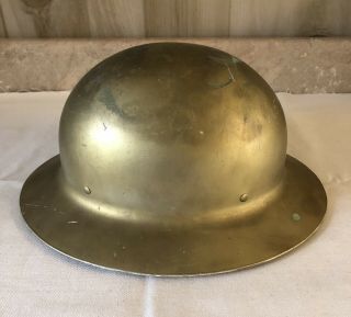 Vintage WW2 U.  S.  Government Property O.  C.  D.  Steel Hard Hat Gold 3