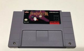 Snes Final Fantasy 3 - Vintage Video Game Cartridge Nintendo