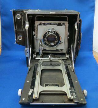 Graflex Crown Graphic Camera,  No.  G21426 135MM Graflex Optar F/4.  7 Lens. 2