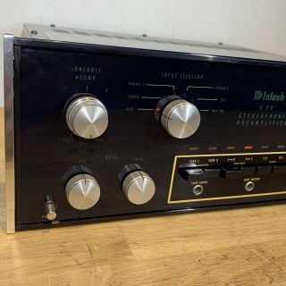 McIntosh C28 Stereo Preamplifier,  Plug And Play Ready,  Glass 6