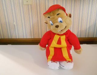 Vintage 1993 Alvin And The Chipmunks Plush Stuffed Hand Puppet Large 19 " Tall