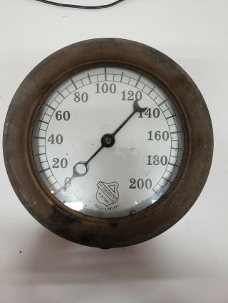 Vintage Ashcroft 160 Psi Pressure Gauge - Brass