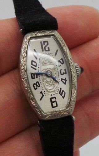 Vintage Ladies Acme White Gold Filled Hand - Winding Watch 101264 - 20