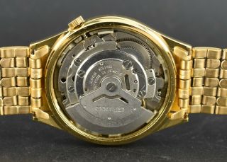 VINTAGE SEIKO 5 AUTOMATIC 17 JEWEL GOLD PLATED CASE DAY DATE MEN ' S WRIST WATCH 6