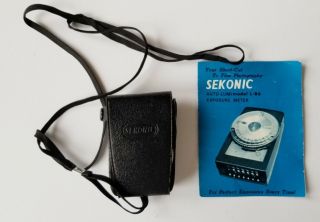 Iso Duplex 120 Italian Stereo Camera,  Seconic Exposure Meter,  Travel case 8