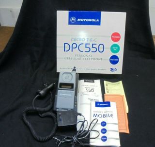 Motorola Micro T - A - C Dpc550 Cellular Telephone With Accessories & Instructions