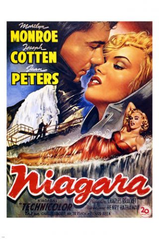 Niagara Movie Poster Marilyn Monroe Blonde Movie Star 24x36 Vintage Sexy