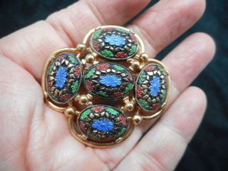 Authentic Vintage 1968 Sarah Coventry " Light Of The East " Glass Brooch/pin