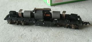 Vintage Ho Scale Diecast Locomotive Frame With Motor Trucks And Couplers