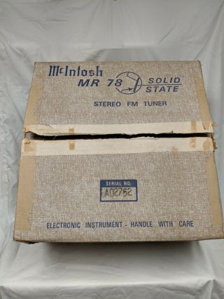 McIntosh MR 78 FM Stereo TUNER w/ Cabinet (L12) 10