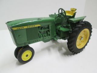 Vintage John Deere 3020 Tractor Farm Toy With Diecast Rear Rims 1/16 Ertl 1960 