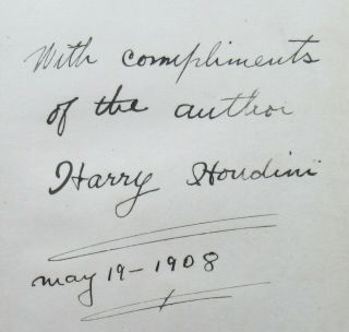 Harry Houdini - The Unmasking of Robert - Houdin - signed 1908 US 1st HB Magic 2