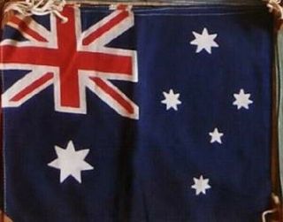 Vintage 1940s Post War Ww2 Australia Banner Flag