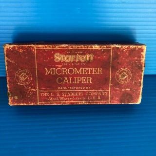 Vintage Starrett Micrometer Caliper Cat.  No.  436xfl 1 Inch