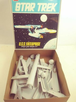 Vintage 1983 Ertl Amt Star Trek Uss Enterprise Space Ship Model Kit Open Box