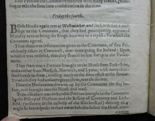ENGLISH CIVIL WAR PAMPHLET 1642 PARLIAMENT Pecke FEBRUARY MARCH News BISHOPS 10
