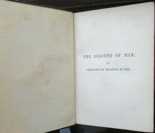Charles Darwin - The Descent of Man - 1871 U.  K.  2 vol 1st HB John Murray 4