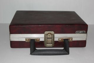 Vintage Savoy 16 Cassette Carrying Case Brown Faux Leather