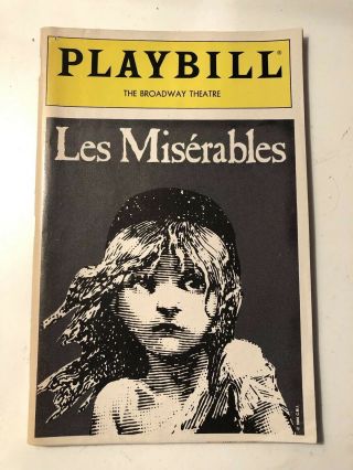 Les Miserables Vintage Playbill 1987 Broadway Colm Wilkinson Judy Kuhn Les Mis