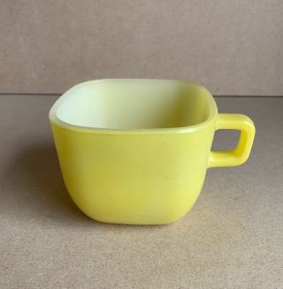 Vintage Glasbake Mug Cup Pastel Yellow Mid Century Mcm