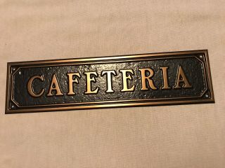 Cafeteria Vintage Nos Tin Sign