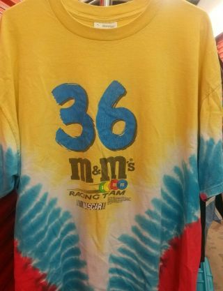 Vintage Ernie Irvan Nascar T Shirt Tee M&m Mars Co Xl Extra Large Vtg Hip Hop