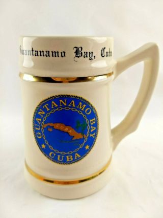 Guantanamo Bay Cuba Vintage Beer Mug Stein 24 Oz Lewis Bros