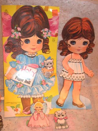 Vintage Holly A Costume Paper Doll 1970s & Mary Jo 1972