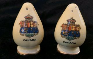 Vintage Paragon Ww2 Patriotic Series Canada/canadian Crest,  War Of Britain Salt