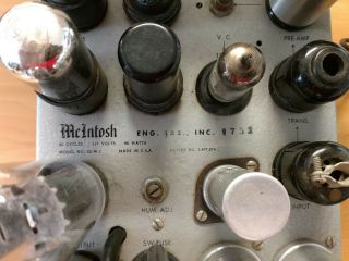 Mcintosh 20w - 2 Mono Tube Amp Parts/repair